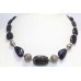 Designer String Necklace Women's 925 Sterling Silver Natural Iolite Stones B2